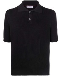 Мужская черная футболка-поло от Brunello Cucinelli