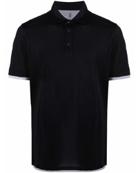 Мужская черная футболка-поло от Brunello Cucinelli