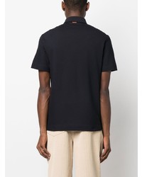 Мужская черная футболка-поло от Zegna