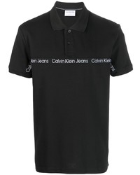 Мужская черная футболка-поло от Calvin Klein Jeans