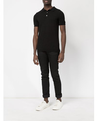 Мужская черная футболка-поло от Roberto Collina