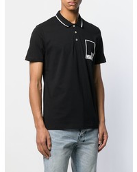 Мужская черная футболка-поло от Love Moschino