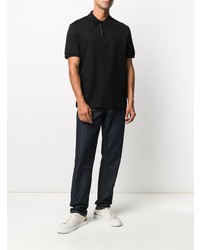 Мужская черная футболка-поло от Brioni