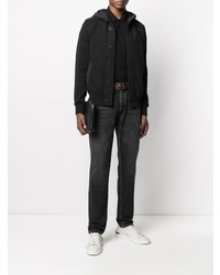 Мужская черная футболка-поло от Brioni