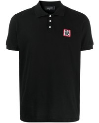 Мужская черная футболка-поло от DSQUARED2