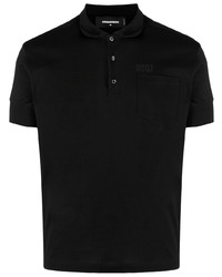 Мужская черная футболка-поло от DSQUARED2