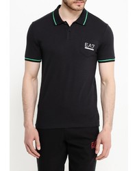 Мужская черная футболка-поло от EA7