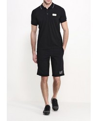 Мужская черная футболка-поло от EA7