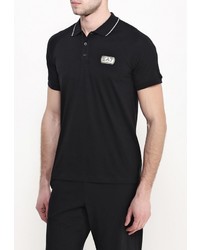 Мужская черная футболка-поло от EA7