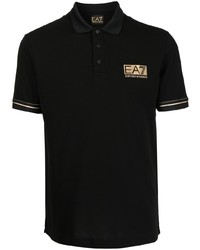 Мужская черная футболка-поло от Ea7 Emporio Armani