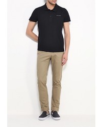 Мужская черная футболка-поло от FiNN FLARE