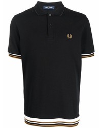 Мужская черная футболка-поло от Fred Perry