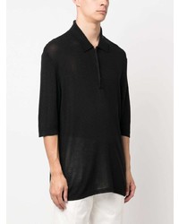 Мужская черная футболка-поло от Laneus