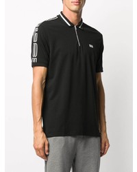 Мужская черная футболка-поло от BOSS HUGO BOSS