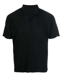 Мужская черная футболка-поло от Issey Miyake