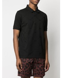 Мужская черная футболка-поло от lacoste live