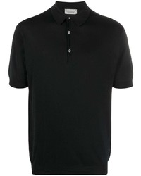 Мужская черная футболка-поло от John Smedley