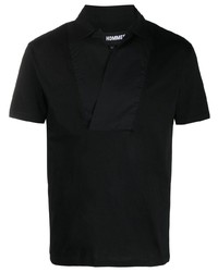 Мужская черная футболка-поло от Les Hommes