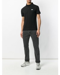 Мужская черная футболка-поло от Dust