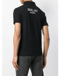 Мужская черная футболка-поло от Dust