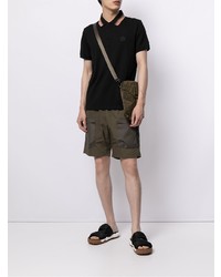 Мужская черная футболка-поло от Moncler