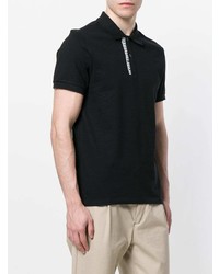 Мужская черная футболка-поло от Dirk Bikkembergs