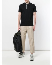 Мужская черная футболка-поло от Dirk Bikkembergs