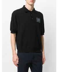 Мужская черная футболка-поло от Raf Simons