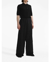 Мужская черная футболка-поло от Raf Simons