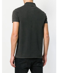 Мужская черная футболка-поло от Saint Laurent
