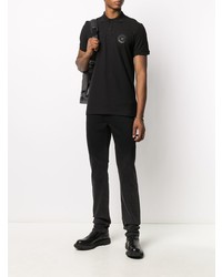 Мужская черная футболка-поло от John Richmond