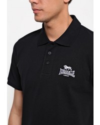 Мужская черная футболка-поло от Lonsdale