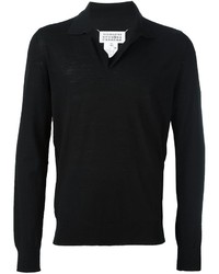 Мужская черная футболка-поло от Maison Margiela