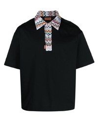 Мужская черная футболка-поло от Missoni