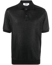 Мужская черная футболка-поло от MSGM