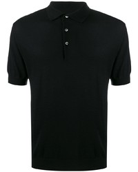 Мужская черная футболка-поло от N.Peal