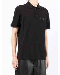 Мужская черная футболка-поло от N°21