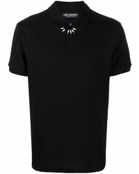 Мужская черная футболка-поло от Neil Barrett