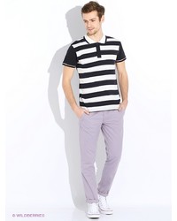 Мужская черная футболка-поло от Oodji