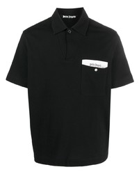 Мужская черная футболка-поло от Palm Angels