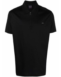 Мужская черная футболка-поло от Paul & Shark
