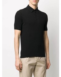 Мужская черная футболка-поло от Zanone