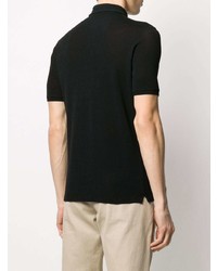 Мужская черная футболка-поло от Zanone