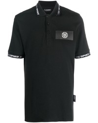 Мужская черная футболка-поло от Plein Sport