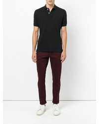 Мужская черная футболка-поло от Eleventy