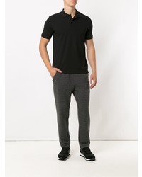 Мужская черная футболка-поло от Track & Field