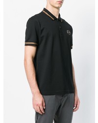 Мужская черная футболка-поло от Roberto Cavalli
