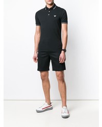Мужская черная футболка-поло от Emporio Armani