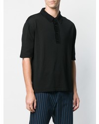 Мужская черная футболка-поло от Laneus