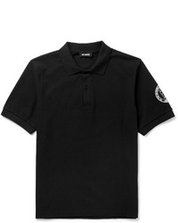 Мужская черная футболка-поло от Raf Simons